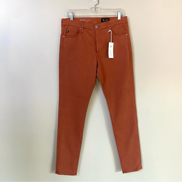 NWT AG Adriano Goldschmeid Farrah Hi Waist Skinny Ankle Jeans Brick Dust… - Picture 7 of 16